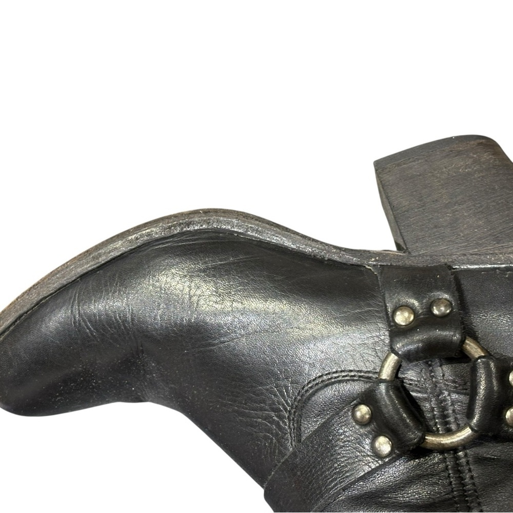 Frye Tabitha Harness Short Back Zip Boot Black Size 8.5 - Picture 10 of 16